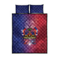 Haitian Zoe Quilt Bed Set Roaring Lion With Coat Of Arms