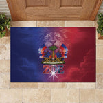 Haitian Zoe Rubber Doormat Roaring Lion With Coat Of Arms
