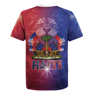 Haitian Zoe Rugby Jersey Roaring Lion With Coat Of Arms