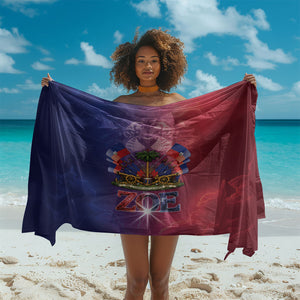 Haitian Zoe Sarong Roaring Lion With Coat Of Arms