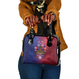 Haitian Zoe Shoulder Handbag Roaring Lion With Coat Of Arms