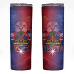 Haitian Zoe Skinny Tumbler Roaring Lion With Coat Of Arms