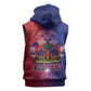 Haitian Zoe Sleeveless Hoodie Roaring Lion With Coat Of Arms