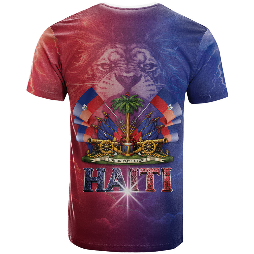 Haitian Zoe T shirt Roaring Lion With Coat Of Arms