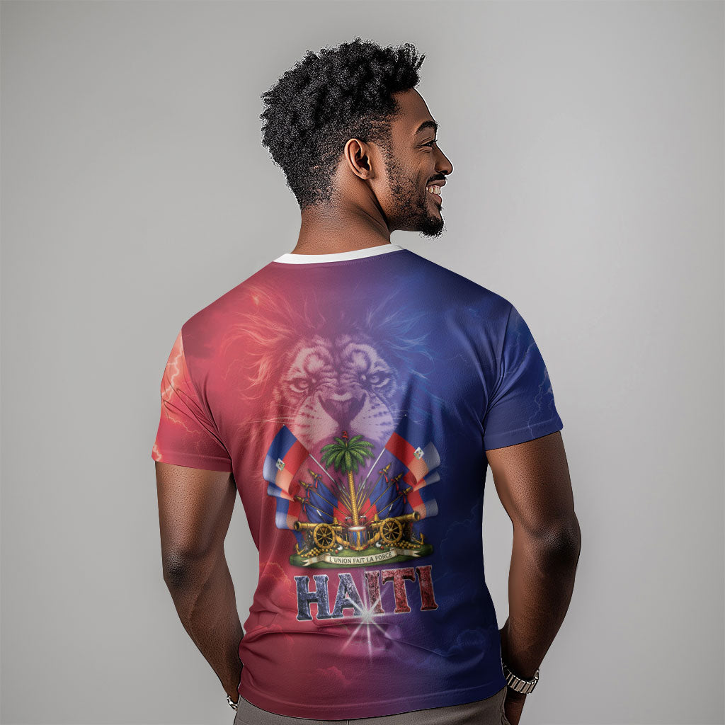 Haitian Zoe T shirt Roaring Lion With Coat Of Arms