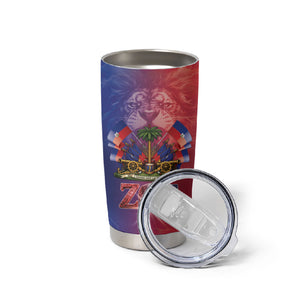 Haitian Zoe Tumbler Cup Roaring Lion With Coat Of Arms