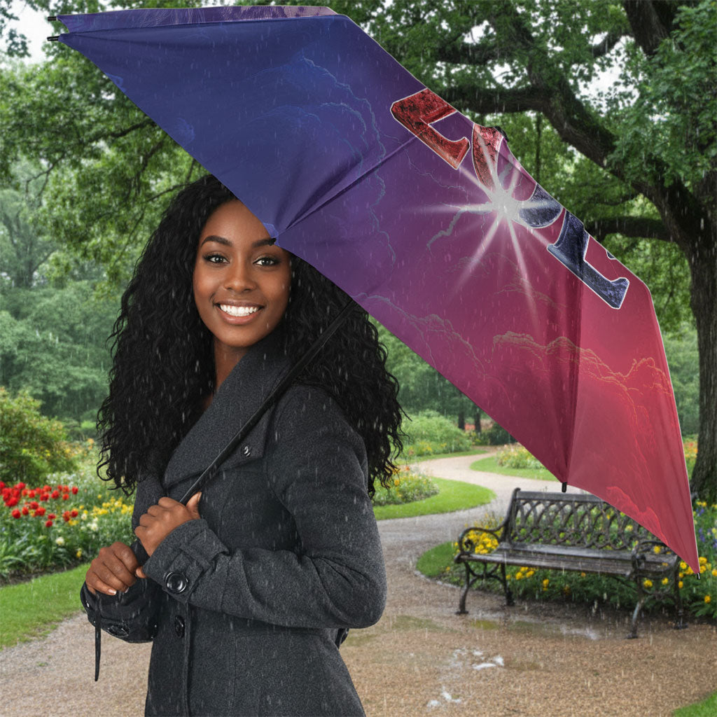 Haitian Zoe Umbrella Roaring Lion With Coat Of Arms