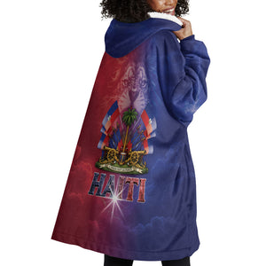 Haitian Zoe Wearable Blanket Hoodie Roaring Lion With Coat Of Arms