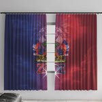 Haitian Zoe Window Curtain Roaring Lion With Coat Of Arms