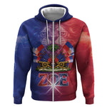 Haitian Zoe Zip Hoodie Roaring Lion With Coat Of Arms