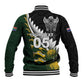 Custom Rugby New Zealand And South Africa Baseball Jacket Silver Fern With Springboks