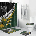 Rugby New Zealand And South Africa Bathroom Set Silver Fern With Springboks