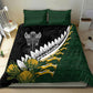 Rugby New Zealand And South Africa Bedding Set Silver Fern With Springboks