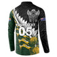 Custom Rugby New Zealand And South Africa Button Sweatshirt Silver Fern With Springboks