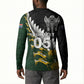Custom Rugby New Zealand And South Africa Button Sweatshirt Silver Fern With Springboks