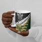 Custom Rugby New Zealand And South Africa Ceramic Mug Silver Fern With Springboks