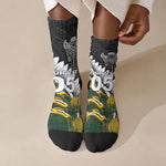 Custom Rugby New Zealand And South Africa Crew Socks Silver Fern With Springboks