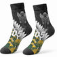 Custom Rugby New Zealand And South Africa Crew Socks Silver Fern With Springboks