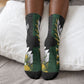 Custom Rugby New Zealand And South Africa Crew Socks Silver Fern With Springboks