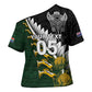 Custom Rugby New Zealand And South Africa Cross Shoulder Shirt Silver Fern With Springboks