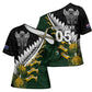 Custom Rugby New Zealand And South Africa Cross Shoulder Shirt Silver Fern With Springboks