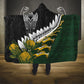 Rugby New Zealand And South Africa Hooded Blanket Silver Fern With Springboks