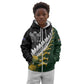 Custom Rugby New Zealand And South Africa Kid Hoodie Silver Fern With Springboks