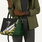 Rugby New Zealand And South Africa Leather Bag Silver Fern With Springboks
