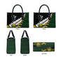 Rugby New Zealand And South Africa Leather Bag Silver Fern With Springboks