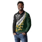 Custom Rugby New Zealand And South Africa Long Sleeve Polo Shirt Silver Fern With Springboks
