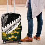 Rugby New Zealand And South Africa Luggage Cover Silver Fern With Springboks