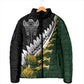 Custom Rugby New Zealand And South Africa Padded Jacket Silver Fern With Springboks