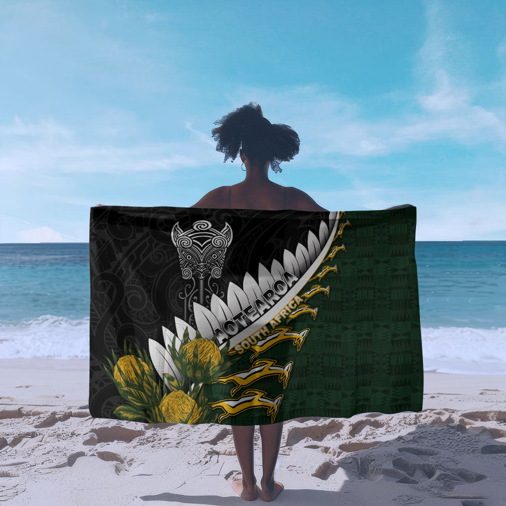 Rugby New Zealand And South Africa Sarong Silver Fern With Springboks
