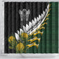 Rugby New Zealand And South Africa Shower Curtain Silver Fern With Springboks