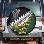 Rugby New Zealand And South Africa Spare Tire Cover Silver Fern With Springboks