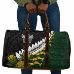 Rugby New Zealand And South Africa Travel Bag Silver Fern With Springboks