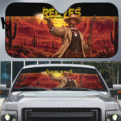 Bass Reeves The Greatest Frontier Hero Auto Sun Shade