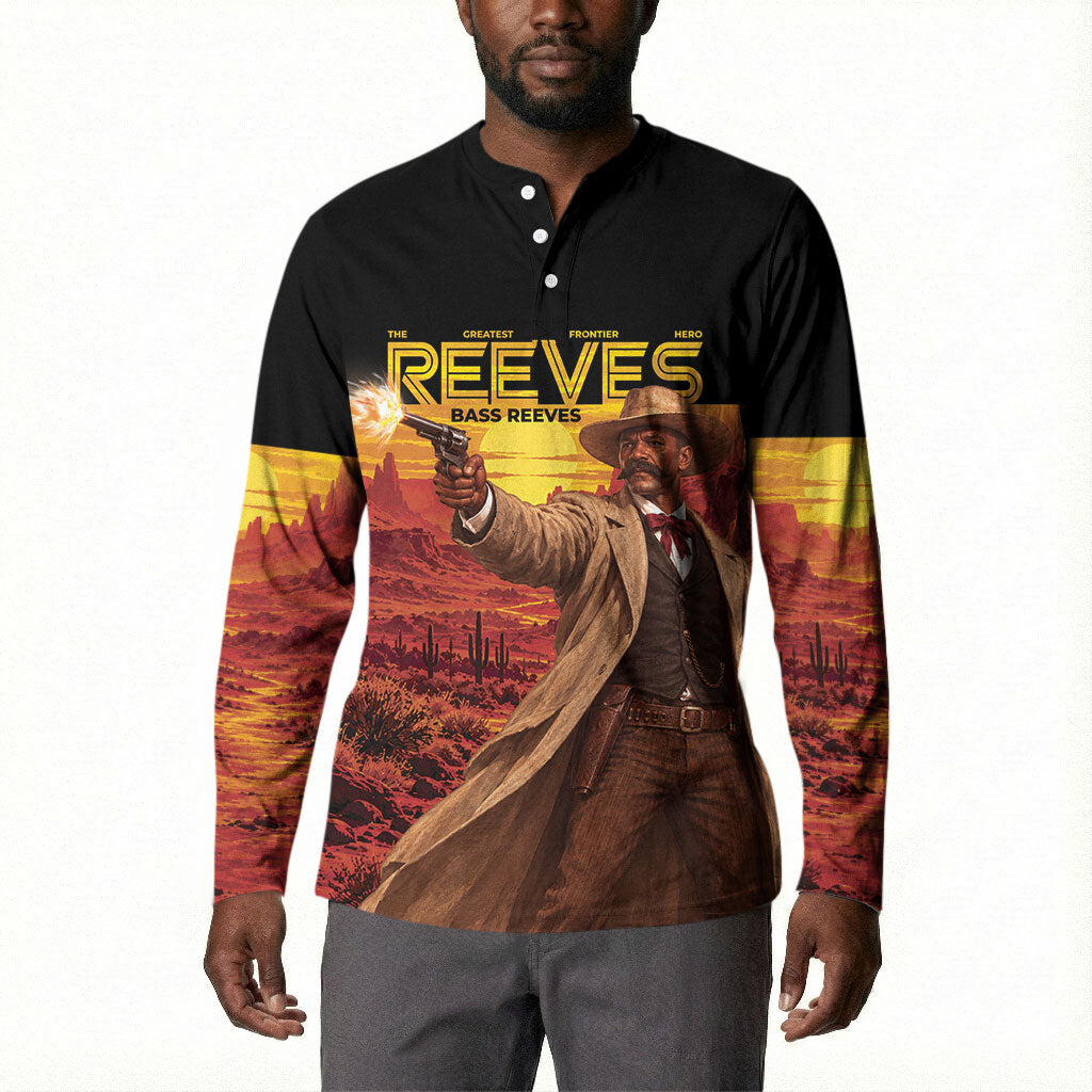 Bass Reeves The Greatest Frontier Hero Button Sweatshirt