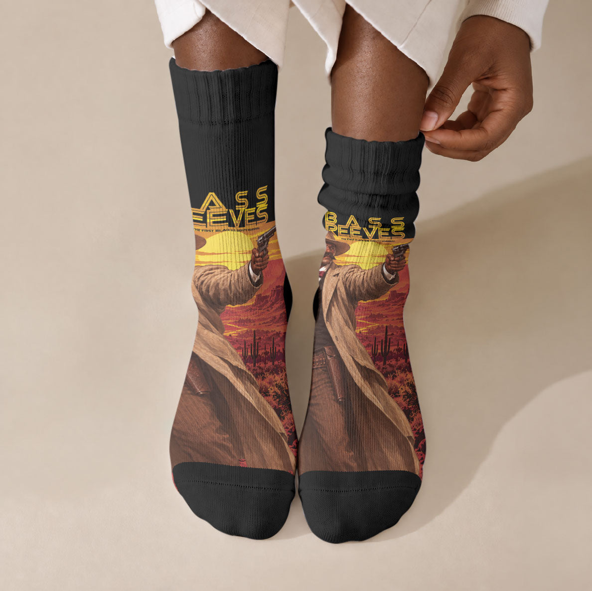 Bass Reeves The Greatest Frontier Hero Crew Socks