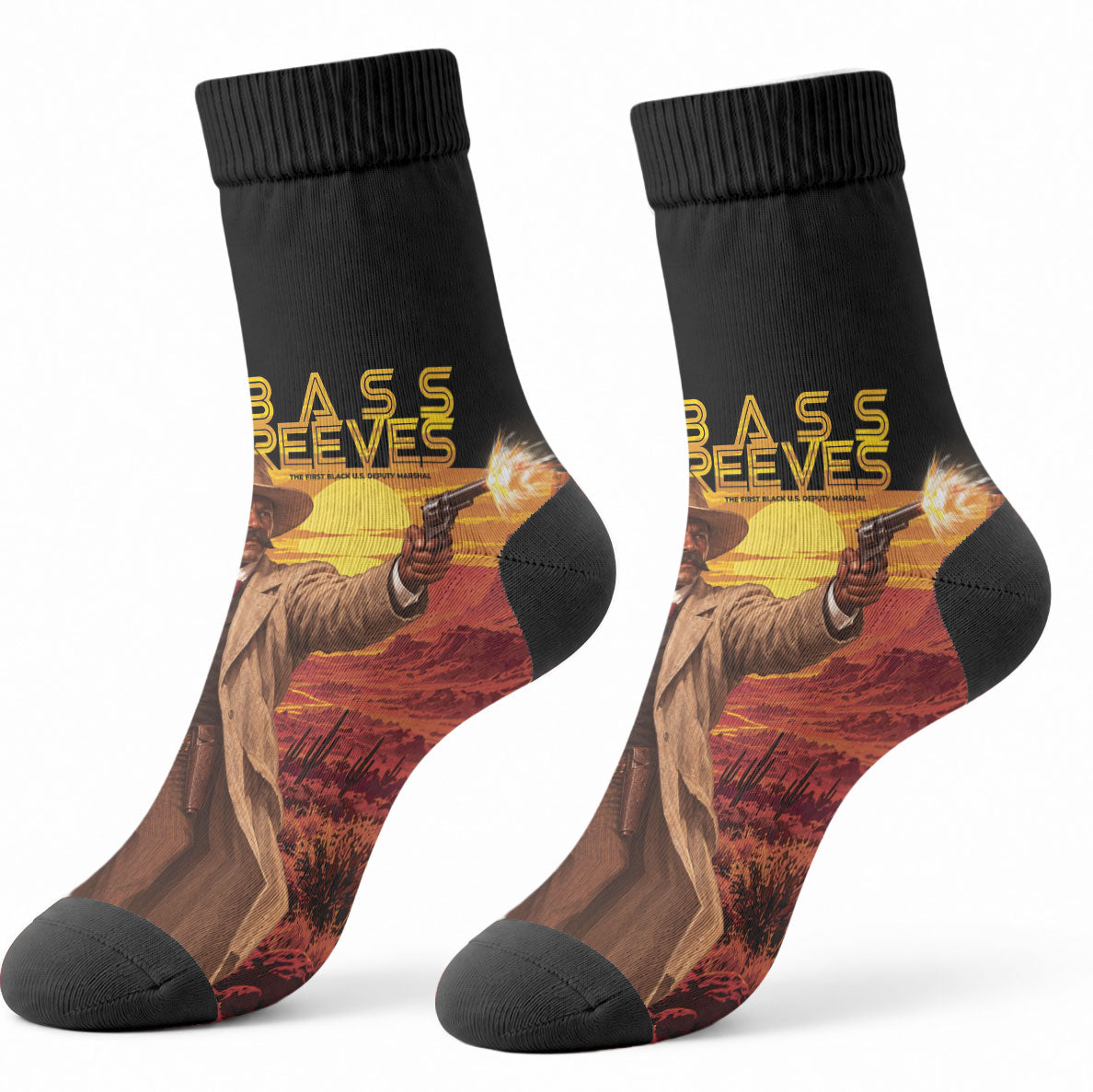 Bass Reeves The Greatest Frontier Hero Crew Socks
