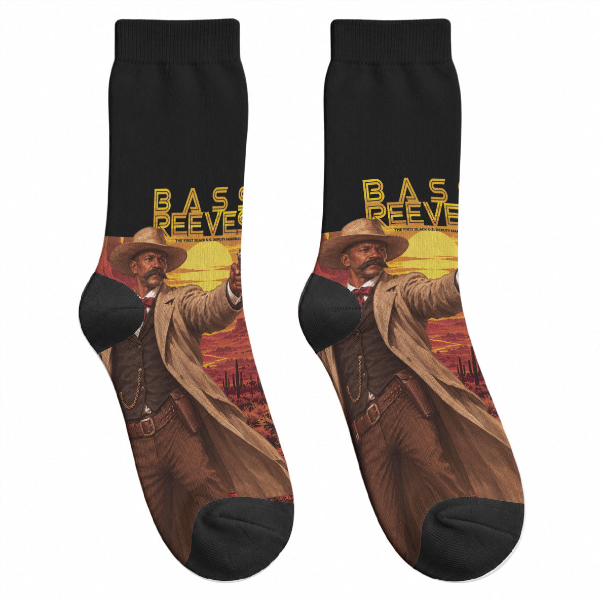 Bass Reeves The Greatest Frontier Hero Crew Socks