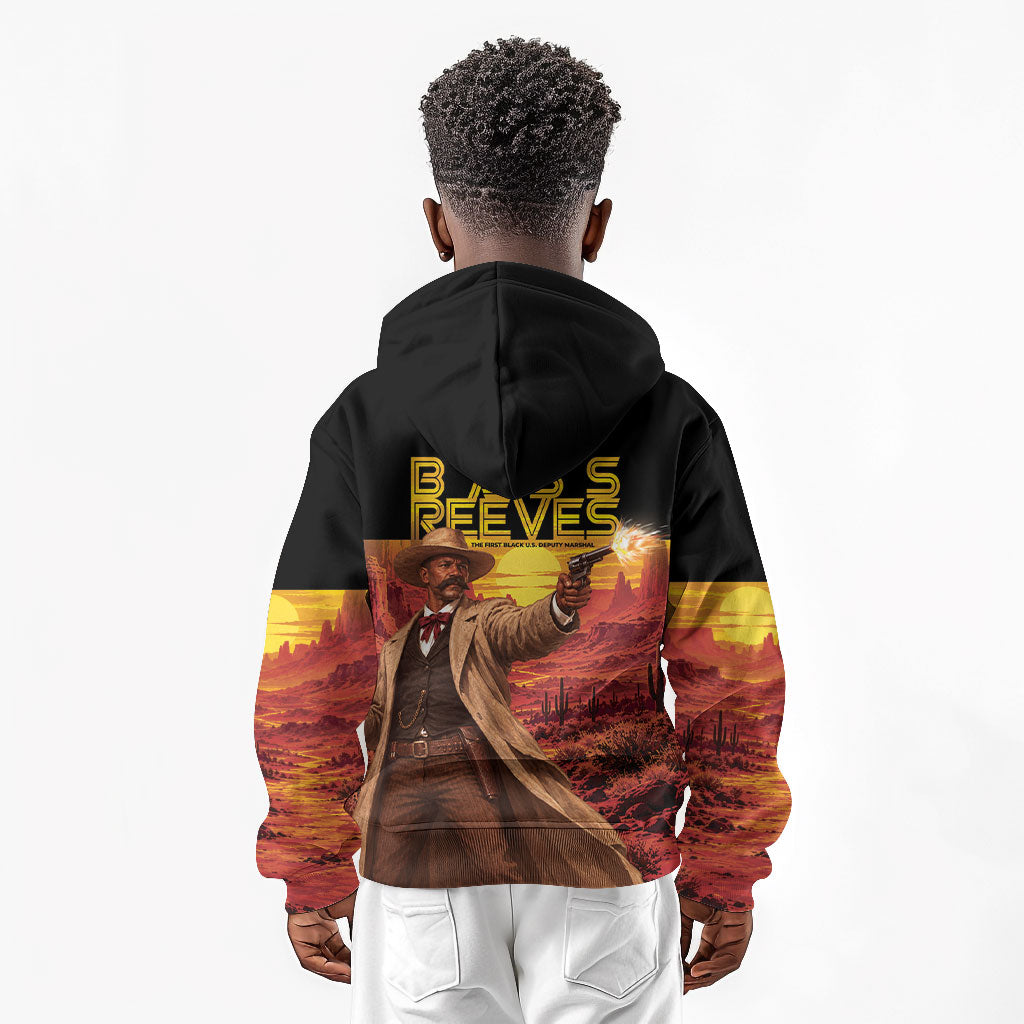 Bass Reeves The Greatest Frontier Hero Kid Hoodie