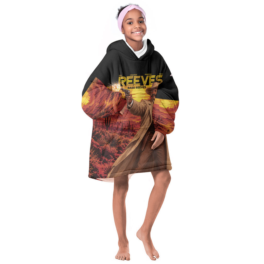 Bass Reeves The Greatest Frontier Hero Kid Wearable Blanket Hoodie