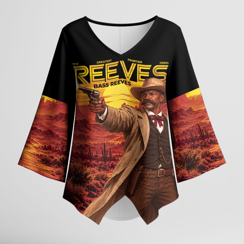 Bass Reeves The Greatest Frontier Hero Kimono Sleeve Blouse