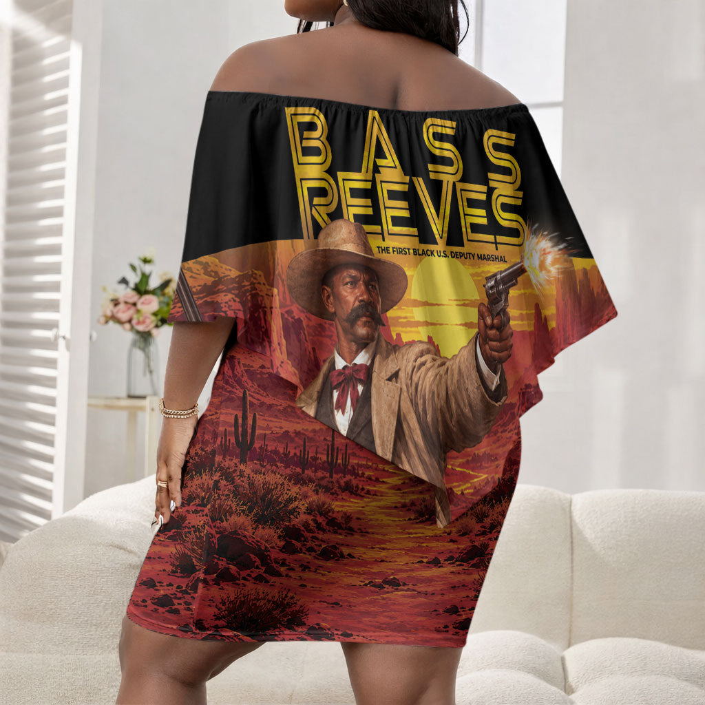 Bass Reeves The Greatest Frontier Hero Off Shoulder Short Dress