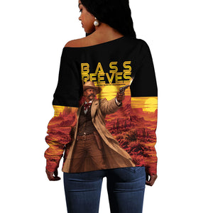 Bass Reeves The Greatest Frontier Hero Off Shoulder Sweater