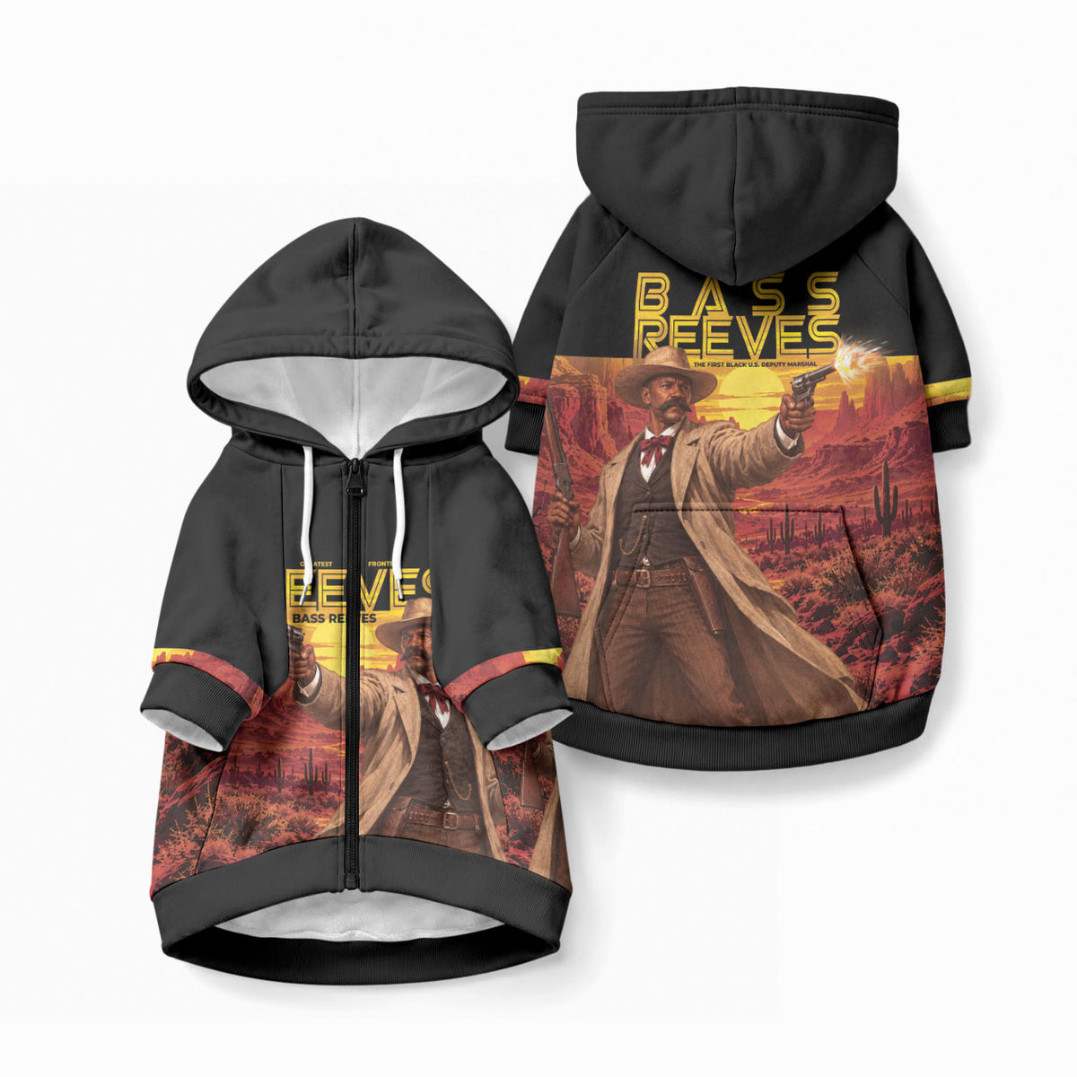 Bass Reeves The Greatest Frontier Hero Pet Hoodie