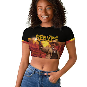 Bass Reeves The Greatest Frontier Hero Raglan Cropped T shirt