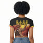 Bass Reeves The Greatest Frontier Hero Raglan Cropped T shirt