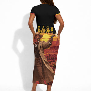 Bass Reeves The Greatest Frontier Hero Short Sleeve Bodycon Dress